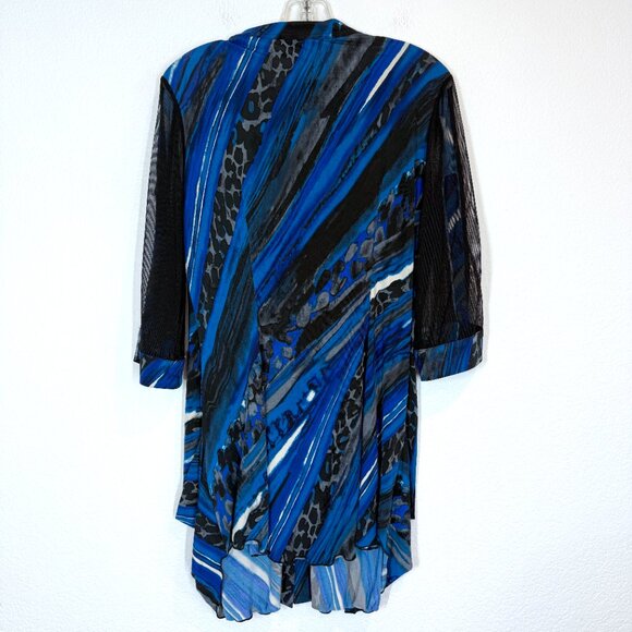 Joseph Ribkoff Black Blue Dress Mini Tunic Medium - Picture 2 of 8